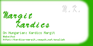 margit kardics business card